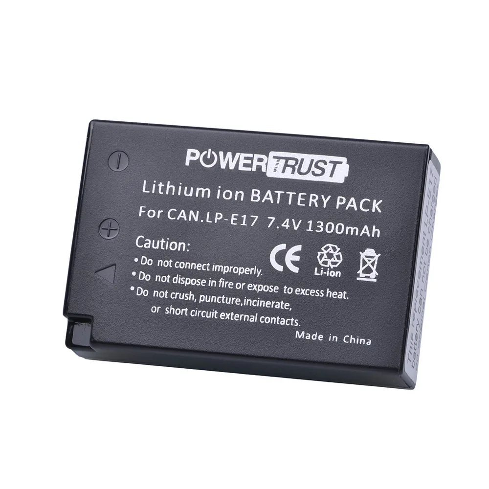 Литий ионный аккумулятор PowerTrust для Canon EOS M3 M5 750D 760D 800D T6i T6s 8000D Kiss X8i 1300 мАч|battery for