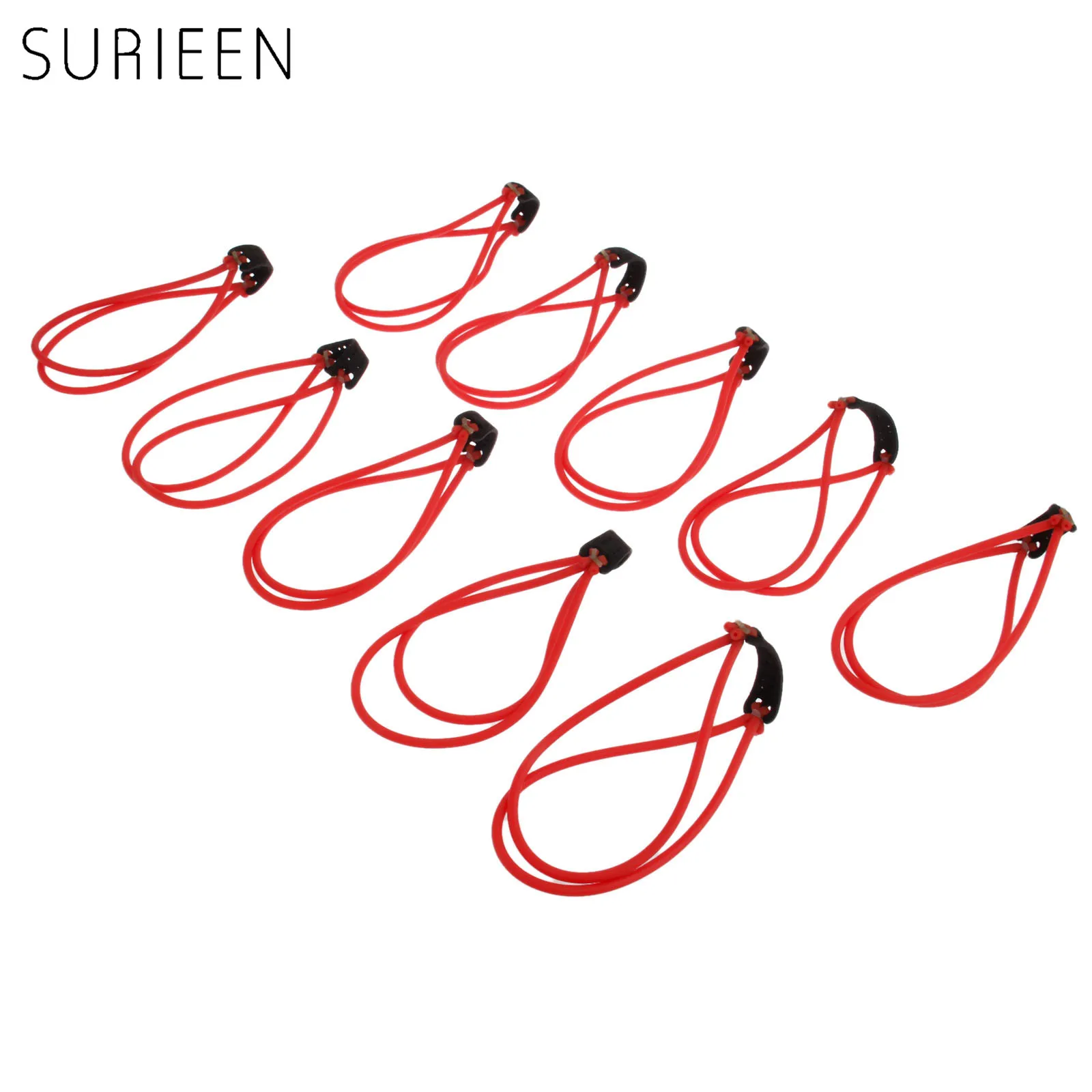 SURIEEN 10 шт. Мощная Рогатка Резиновая лента Охотничья катапульта рогатки