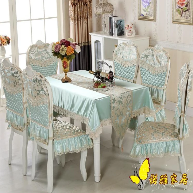 2017 New Arrival Table Cloth High Towel Quality Lace Tablecloth Decorative Elegant blue Cover | Дом и сад