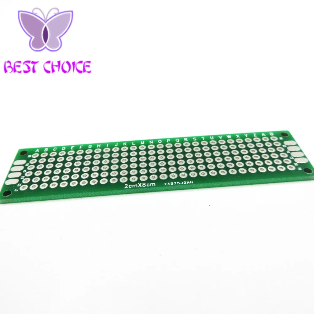 Бесплатная доставка 1 шт. 2x8 см двухсторонний медный Прототип pcb 2*8 панель