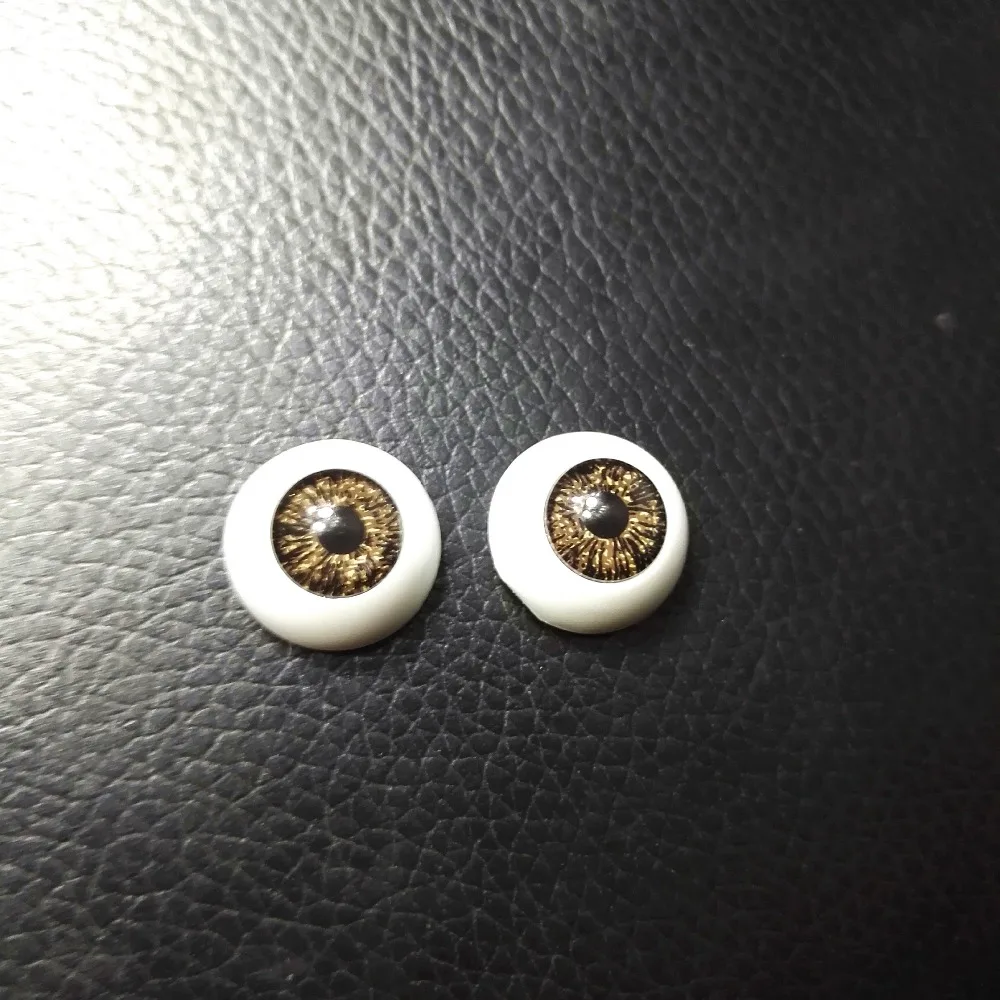 20 шт. (10 пар) полукруглые пластиковые кукольные глаза коричневого цвета BJD глазные