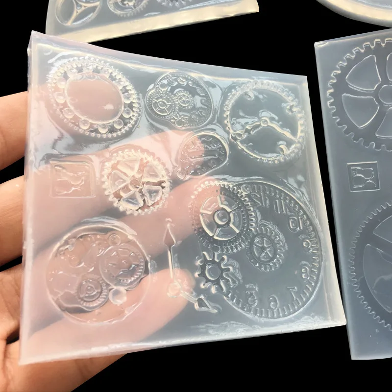 1 шт. Новая прозрачная силиконовая форма 3D Fondant Gear Паровая для торта в стиле панк
