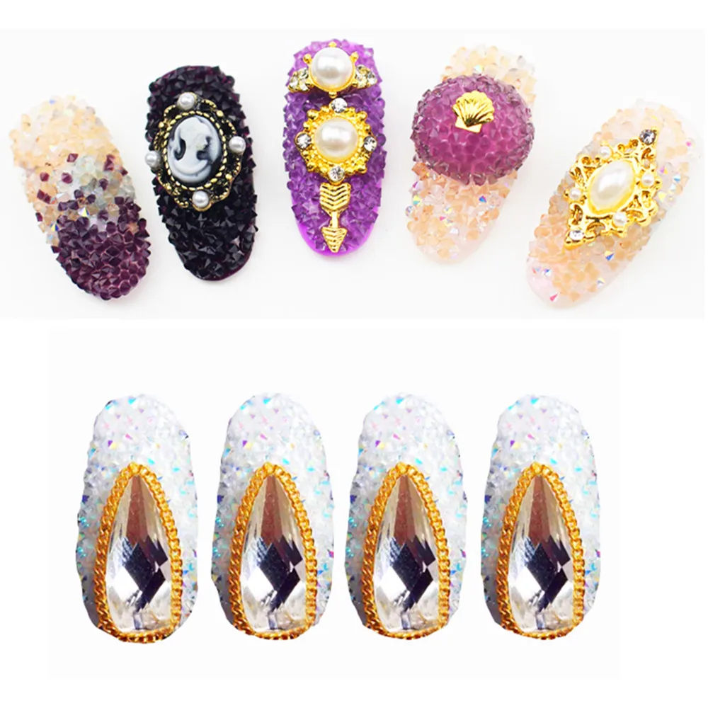 1440 шт./упак. 1.3 мм 3D Мини Циркон Nail Art Стразы DIY Сияющий многоцветный Украшения