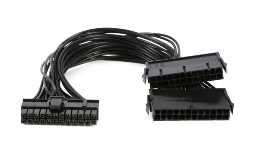 100 шт. двойной блок питания 24 P 30 см (20 + 4) pin ATX материнская плата адаптер разъем