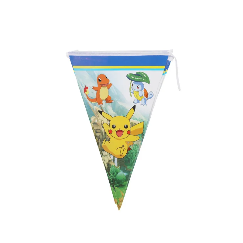 banner 1 set Pokemon Go Пикачу принадлежности для тематической вечеринки посуда тарелка воздушные шары салфетка чашка для детского душа вечерние украшения для дня рождения - Цвет: banner 1 set
