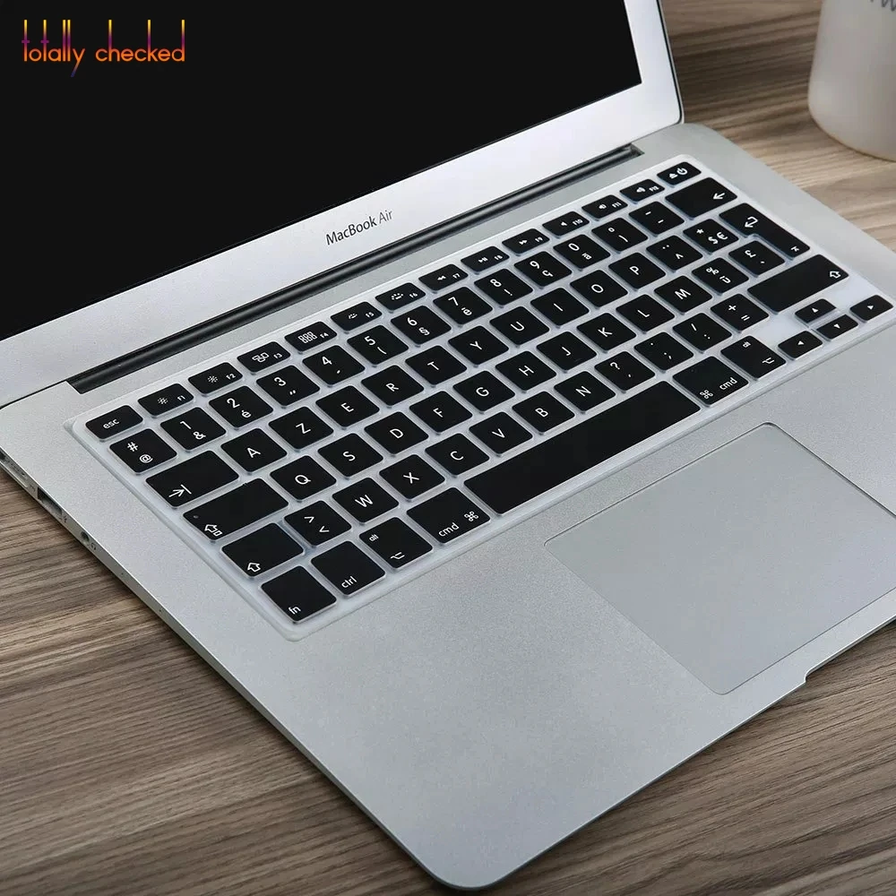 Мягкий силиконовый чехол с клавиатурой Azerty для Mac Book Pro Macbook Air 13 дюймов 15 17 до