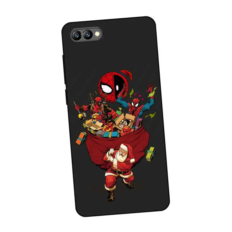 Роскошный Черный силиконовый чехол P037 Deadpool для huawei Honor 6A 6C 6X 7C 7X8 Lite Pro |