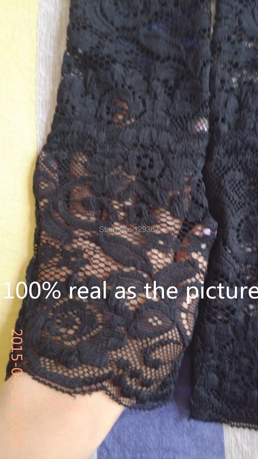 

New arrival womens Summer sunscreen lace gloves anti-uv driving gloves sexy fingerless long lace gloves