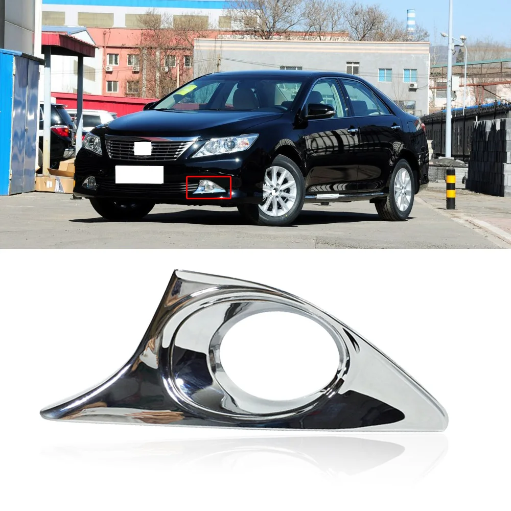 Capqx для Toyota Camry 2012 2013 Chrome ПТФ в передний бампер лампы Накладка Foglight декоративные гарнир Кепки капюшон