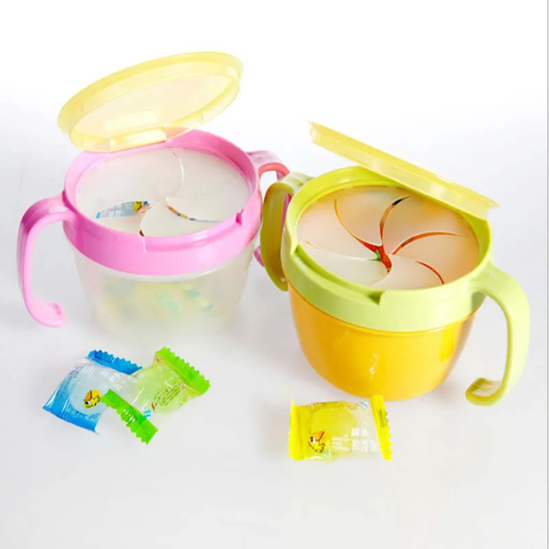 Оригинал анти опрыскивание дизайн детские двойная ручка закуски банки кубок рук