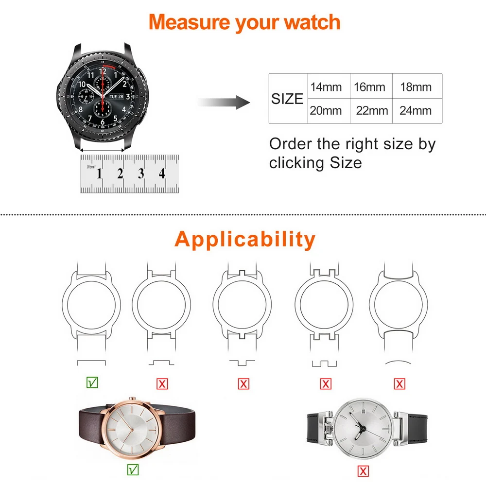 Ремешок для часов Samsung Gear S3 Классический/Frontier/Galaxy 46 мм Fullmosa 6 видов цветов мягкий