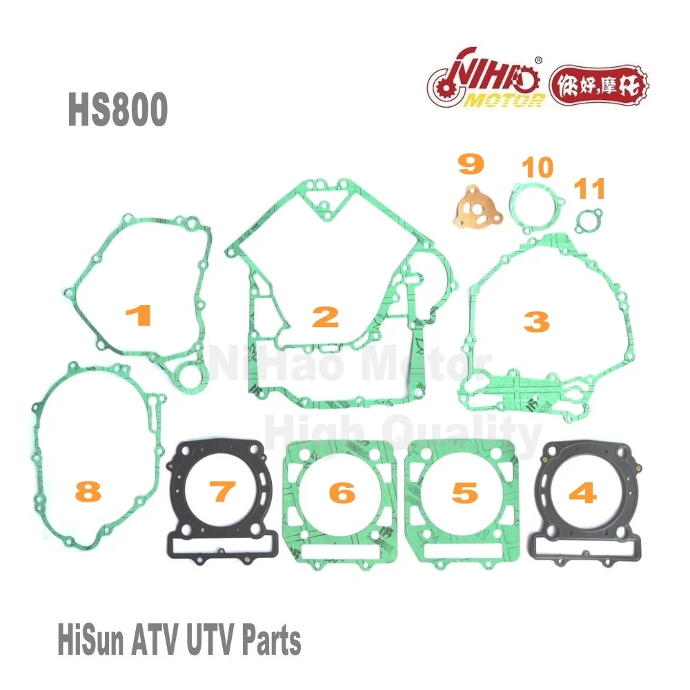 

HS-05 HS800 Full Set Gasket Hisun Parts HS2V91MW 800cc HS 800 TACTIC STRIKE ATV UTV Quad Engine Spare For Coleman for Cub Cadet