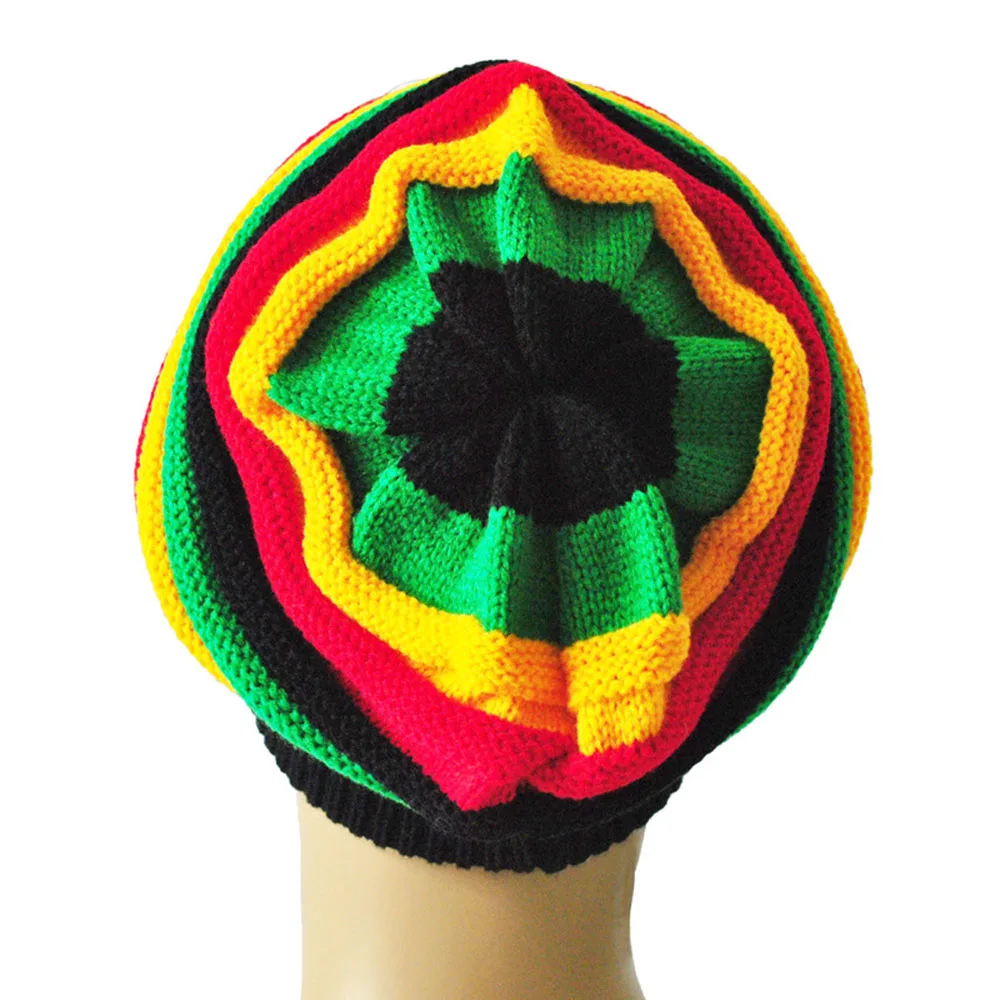 Новая модная женская вязаная шапка в стиле регги раста Кепка Gorro Hip Pop мужские