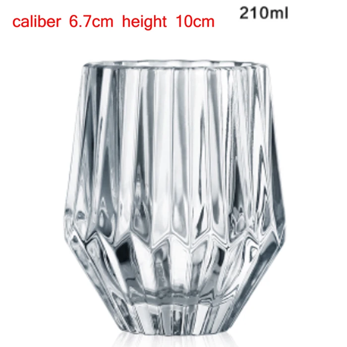 210ml Transparent Посуда для напитков чайная стеклянная десертная чашка Weinglas Drinkglas хрустальный бокал для красного вина стакан для гравировки водяного льда стекло для Сока Напитков молока - Цвет: 210ml Transparent