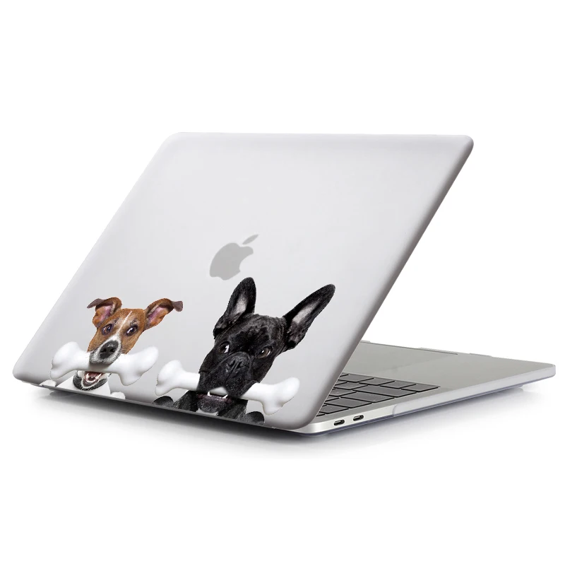 MTT Кристальный жесткий чехол для Macbook Pro retina 13 15 Touch bar Air 11 13 чехол для ноутбука с мультяшной собакой для macbook 12 дюймов A1534