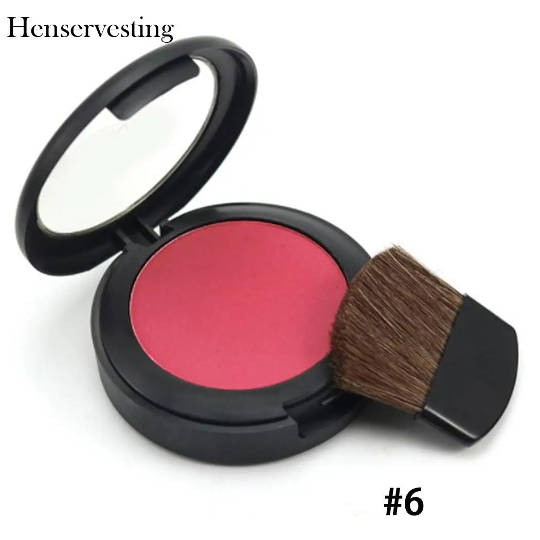 Макияж Для женщин модные матовые уход за кожей лица прессованная пудра румяна