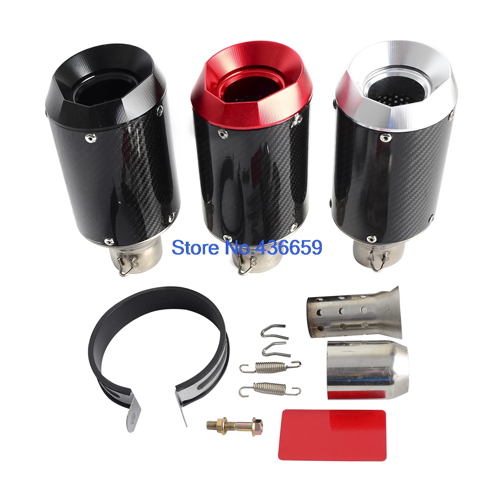 

140*105mm Size & 51mm Slip-On Universal Motorcycle Exhaust Muffler Pipe for 125CC-1200CC Street Sport Racing motorbike Scooters