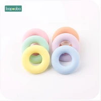 bopoobo 5pc silicone ring teether chewable bpa free safe and natual teething accessories diy crafts baby crib toy baby teether