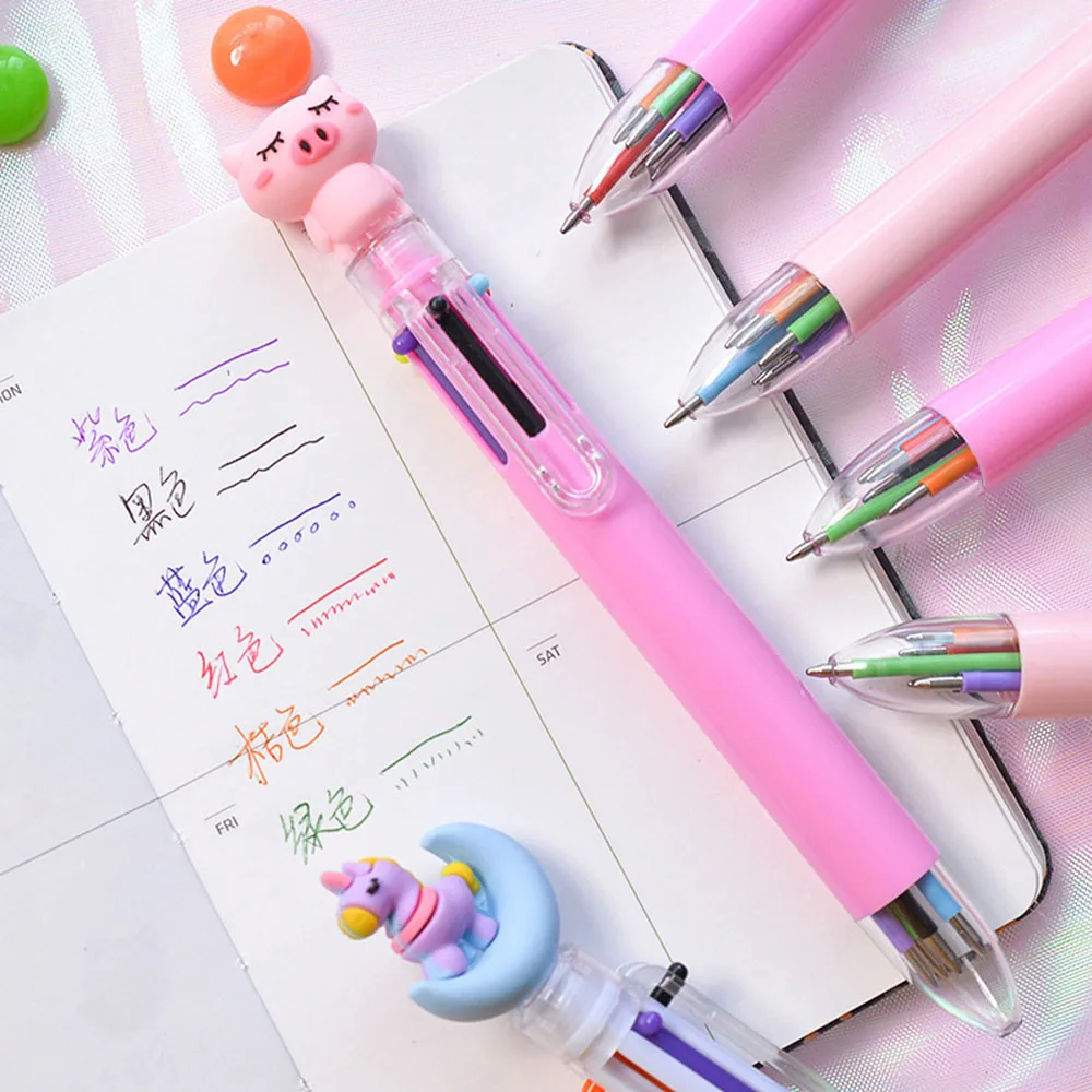 1 шт. милая Шариковая ручка с единорогом свиньей кошкой когтями разноцветная