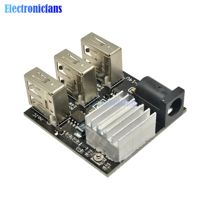 DC 9V/12V To 5V 8A понижающий блок питания 3 USB мини модуля зарядки преобразователь для