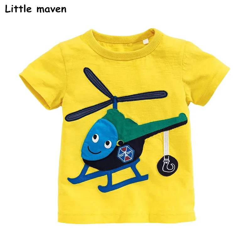 Little maven Детская летняя одежда для маленьких мальчиков 2018 футболка с коротким