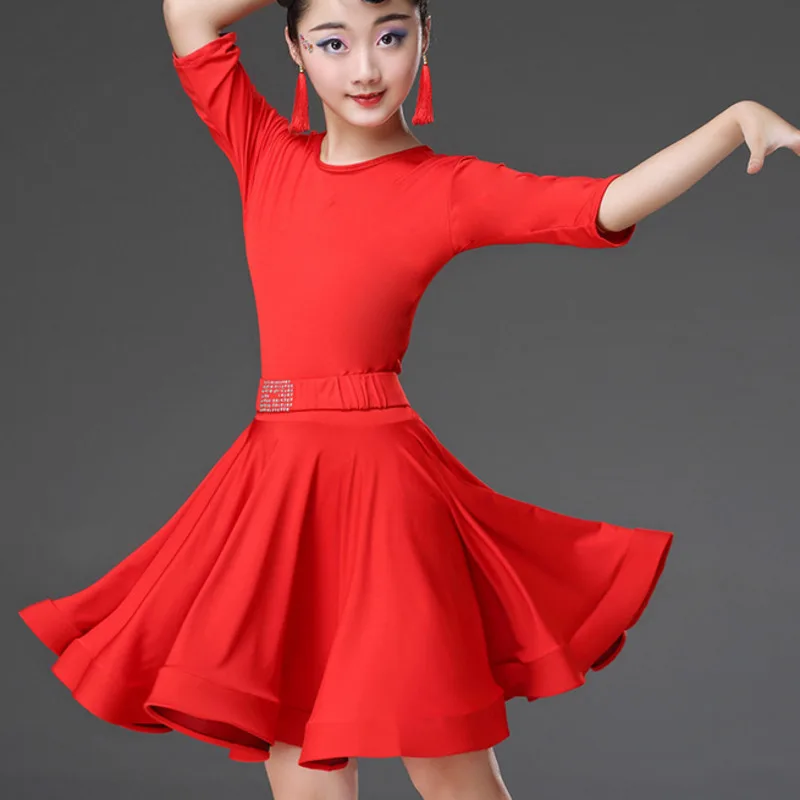 2020 платья для латинских танцев девочек бальное платье бархатная детская юбка