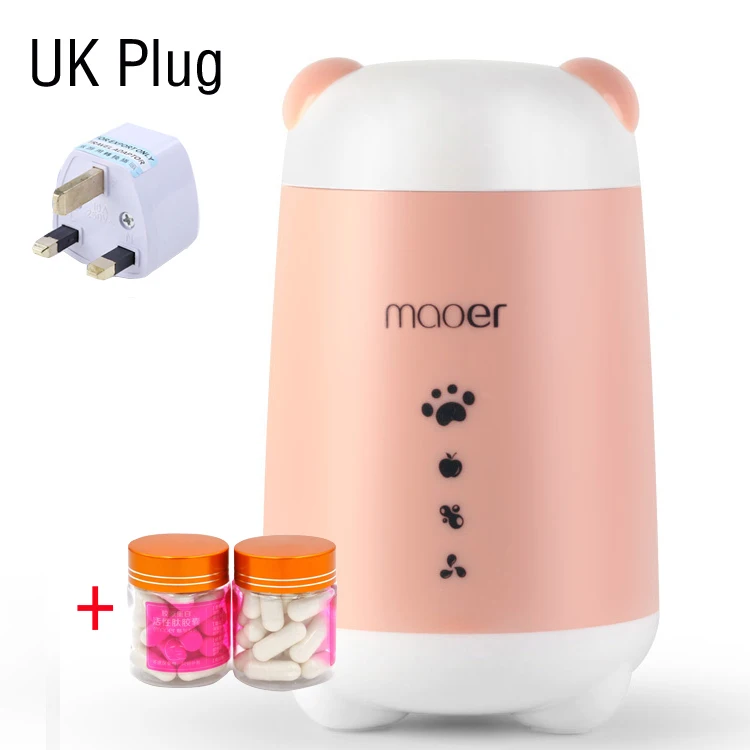 UK Plug Маска для лица машина для обработки лица DIY автоматический фруктовый натуральный растительный коллаген для домашнего использования салон красоты Спа Уход Eng Voice - Цвет: UK Plug