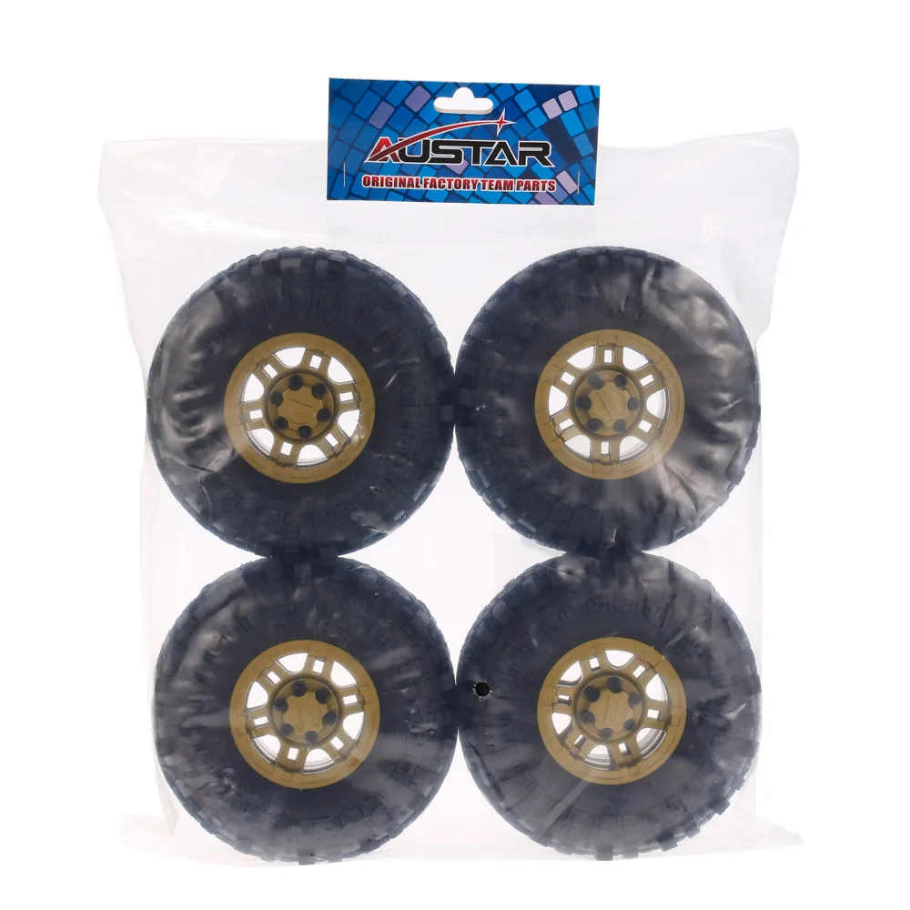 4 шт. AX 4020C 1 9 дюймов 110 мм 1/10 RC автомобиль Рок Гусеничный шины с Beadlock обод колеса для