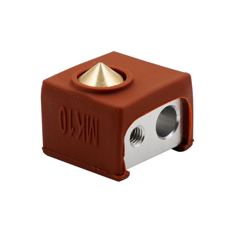 

New MK10 Extruder Hotend Kit Heated Block Nozzle Thread Heatbreak Throat Silicone Cover 3D Printer Parts DOM668