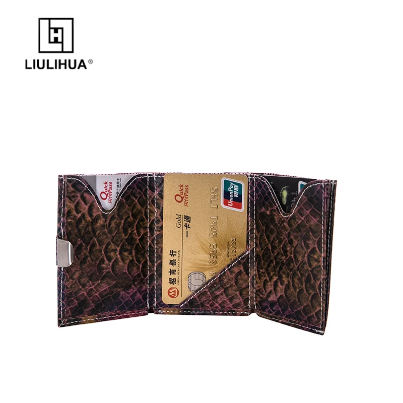 Модный винтажный кошелек LIULIHUA из натуральной кожи со змеиным узором