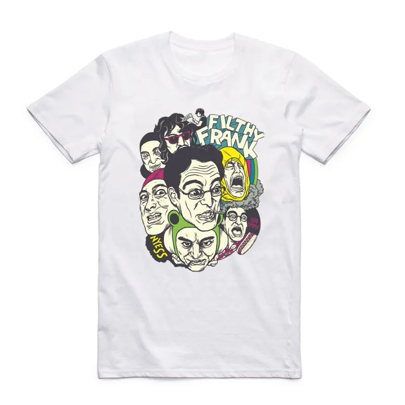 Мужская и женская футболка с принтом флюти Фрэнка 2017 летняя повседневная круглым