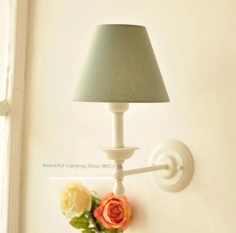 Европейский стиль прикроватный теплый настенный светильник Светильники для