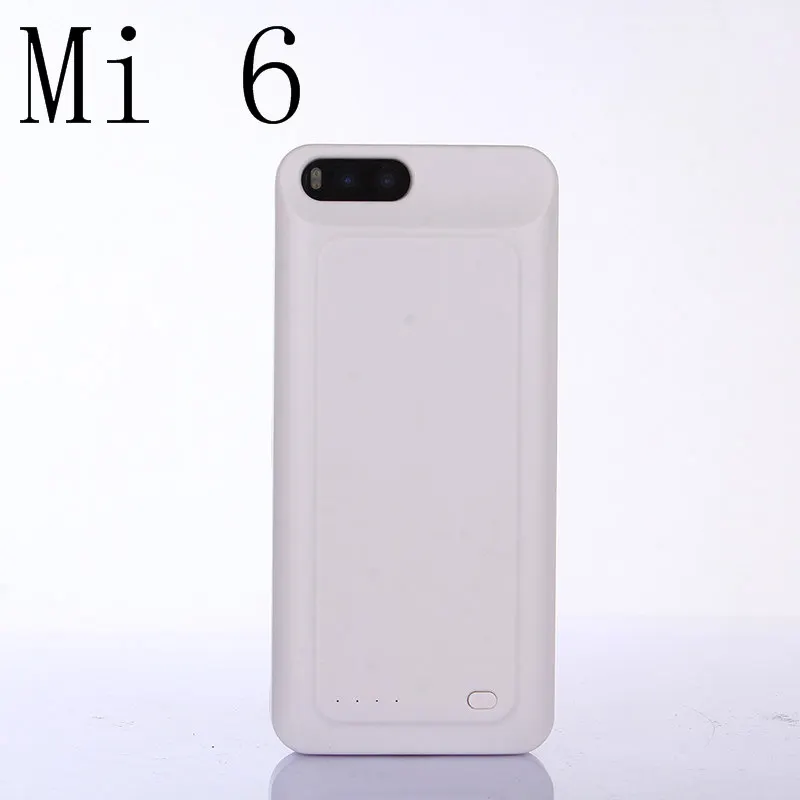 Mi 6-White Чехол для зарядного устройства для Xiaomi mi A1 5X mi 6 6 mi note 3 противоударный чехол для питания s Внешний внешний аккумулятор Зарядка задняя крышка Capa - Цвет: Mi 6-White
