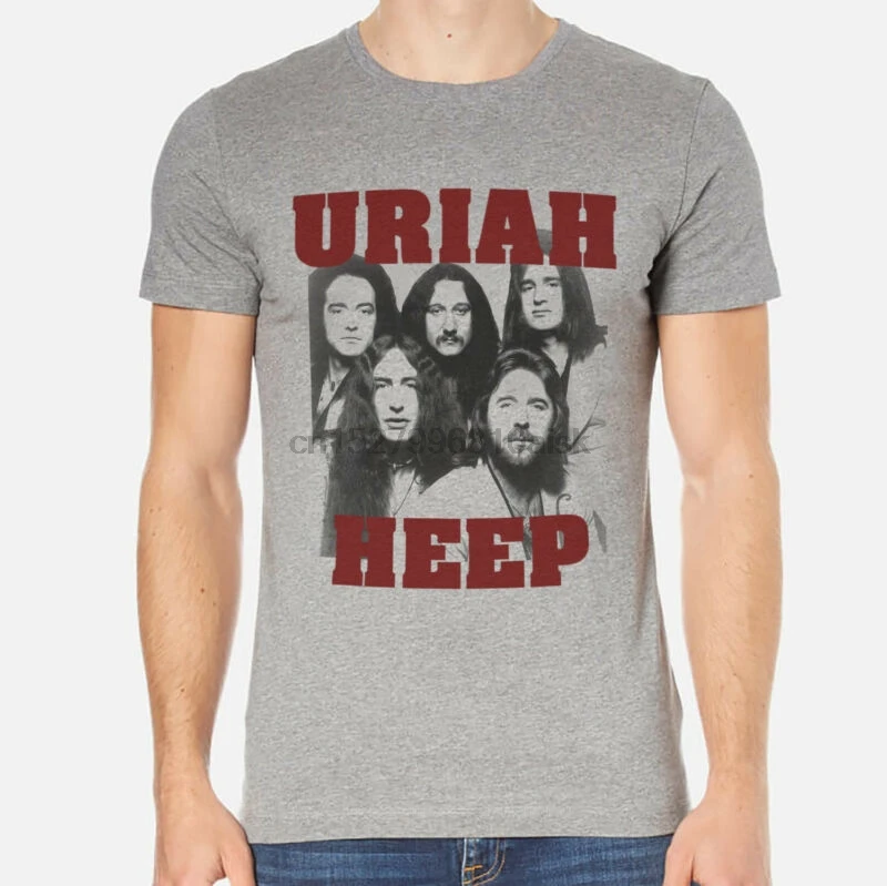 Uriah Heep Revival Rock Футболка мужская белая или серая 1 B C 043|Мужские футболки| |