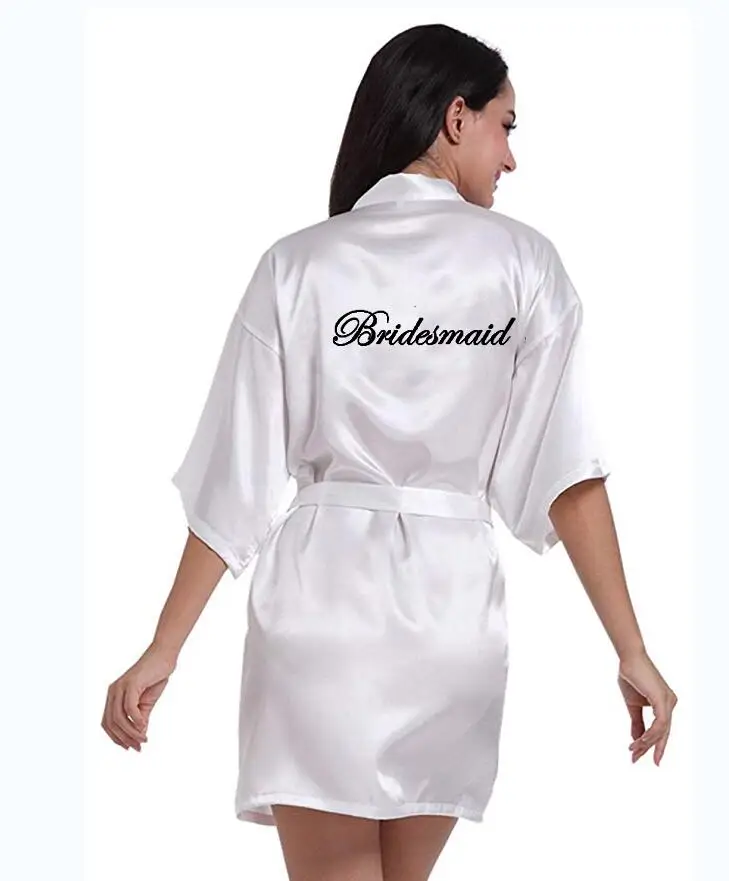 White Bridesmaid Сексуальное серое серебряное кимоно, свадебное платье, свадебное платье, платье подружки невесты, платье подружки невесты - Цвет: White Bridesmaid