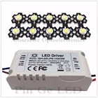 Белый светодиодный чип 3 Вт, 6000-6500 К, 10 шт., светодиодный драйвер 6-10x3 Вт для самостоятельной сборки