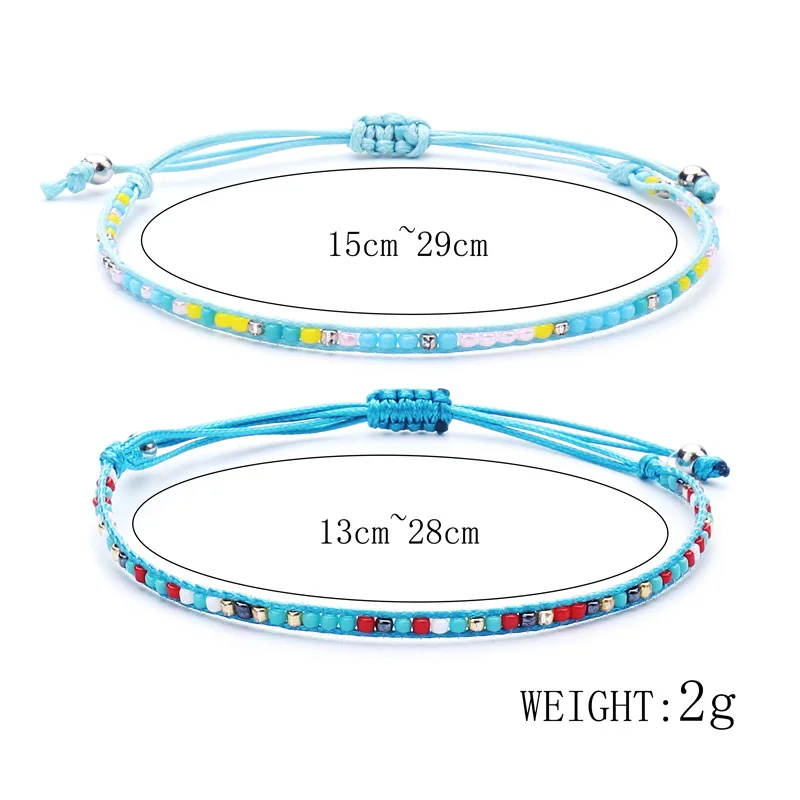 G.YCX Bohemia Multicolour Miyuki Delica Bracelet Femme Adjustable Bileklik Blue Thread Couple Matching Summer Jewelry | Украшения и