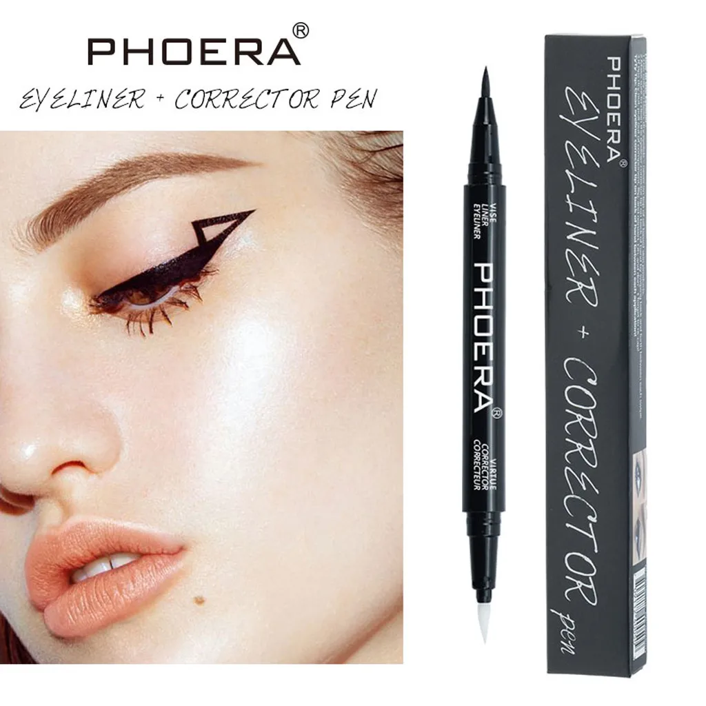 Подводка для глаз PHOERA черная косметика Водостойкая карандаш Жидкий Макияж