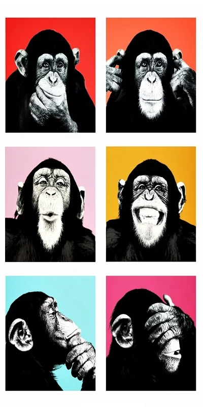 Банное полотенце с принтом обезьяны дзен мягкое пляжное из микрофибры для лица