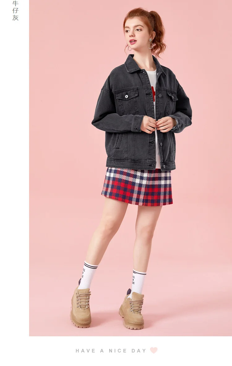 Женская джинсовая куртка SEMIR из хлопка с большим воротником, джинсовая куртка бойфренда с нагрудным карманом и косым карманом, шикарный стиль