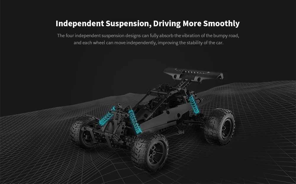 Высокое Качество Xiaomi пустынный гоночный автомобиль DIY Строительные блоки Набор поршневой цилиндр система связи независимая подвеска автомобиля игрушки