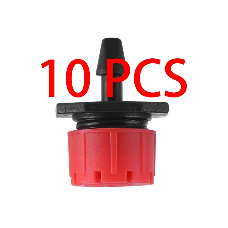 DXBQYYXGS 10 шт. Регулируемая 1/4 ''красная капельница садовый капельный разбрызгиватель садовый растительный горшечный сельскохозяйственный насадка для полива 4/7 мм шланг - Цвет: 10 PCS