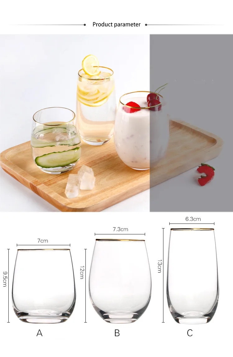 340/380/540 ML прозрачные круглые пивные кружки высокого Температура сопротивление воды кружка для коктейля очки бытовой очиститель фруктового сока чашка