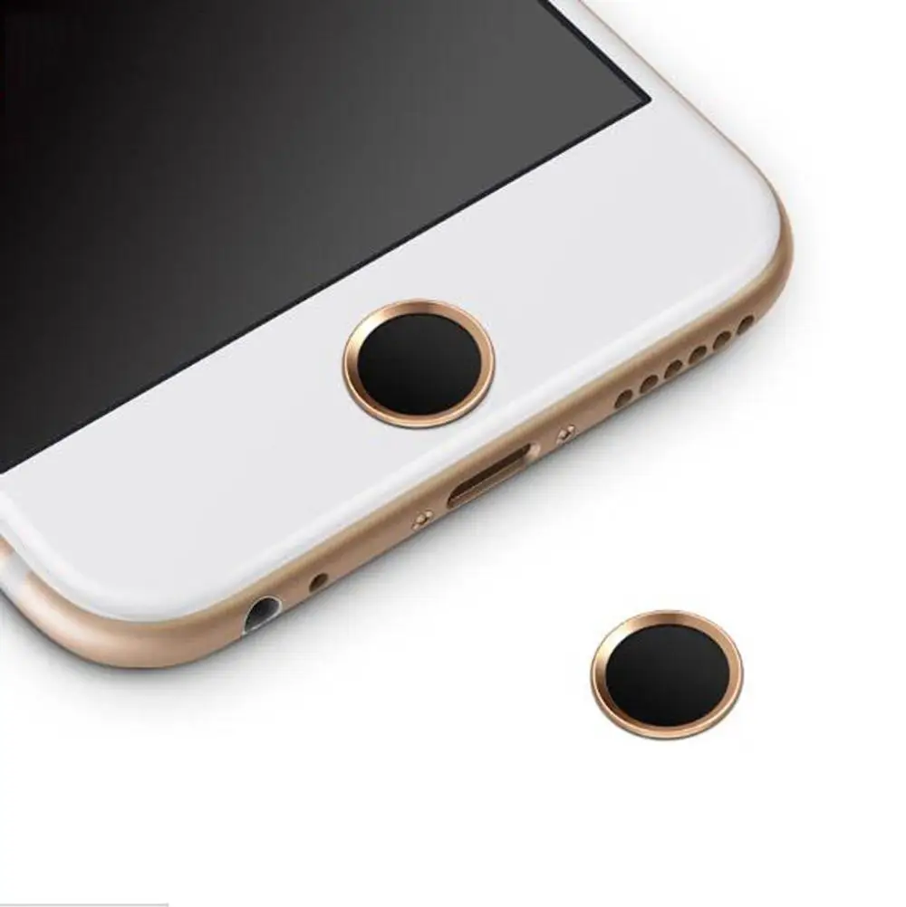 Portefeuille кнопка домой наклейка сенсорная ID Кнопка Крышка для Apple iPhone 8 7 Plus 6 S 6 S 5S SE 5 5C 4 4S Аксессуары для мобильных телефонов - Цвет: Black Gold