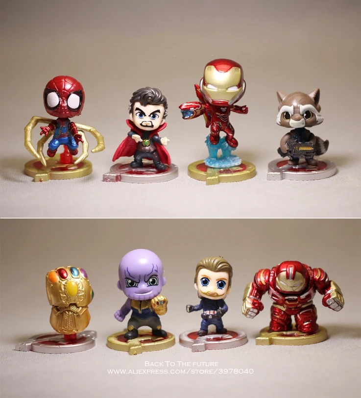 Disney с принтами &quotMarvel&quot &quotМстители&quot 8 шт./компл. 5 6 см Железный человек фигурку