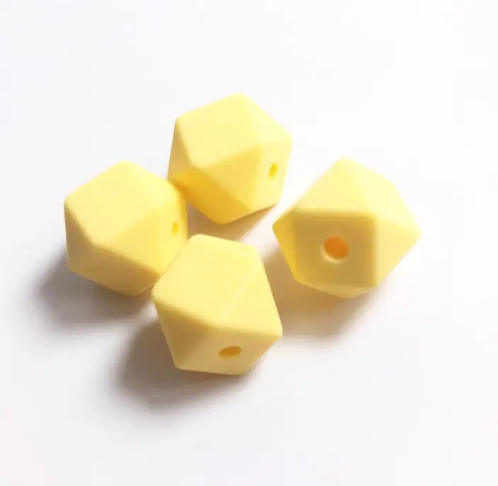 yellow Новые мини геометрические шестигранные силиконовые бусины-сделай сам партия 100 шт шестигранные свободные отдельные силиконовые бусины без соединительной линии - Цвет: yellow