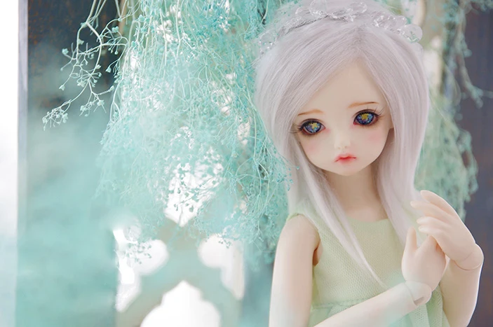 Шарнирный парик для куклы 1/3 1/4 1/6 1/8 1/12 BJD DD SD MSD MDD YOSD XAGA Doll hallow серебряные Длинные