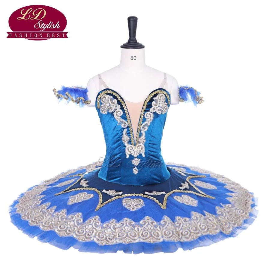 

Women Blue Professional Ballet Tutu Costumes The YAGP Performance Competition Ballet Apperal Women Dancewear Girls Ballet Dress