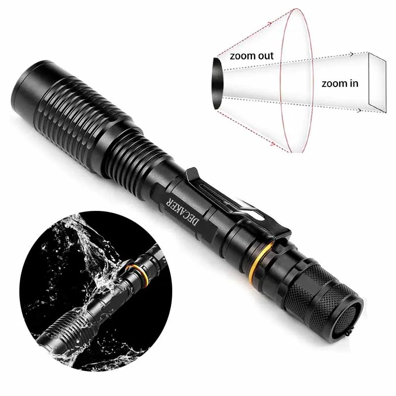 Новый Zoom тактический фонарь CREE X L T6 5 режимов Светодиодный для охоты на велосипеде