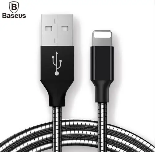 3d full metal usb кабель для iphone baseus lightning данных заряжателя sync 7 6 se 5S ipad air mini | Мобильные
